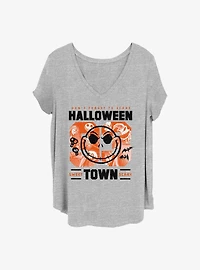 The Nightmare Before Christmas Halloweentown Collage Girls T-Shirt Plus Size