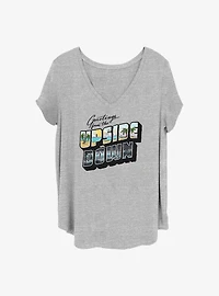 Stranger Things Upside Down Postcard Girls T-Shirt Plus