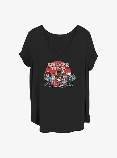 Stranger Things Toon Gang Girls T-Shirt Plus Size