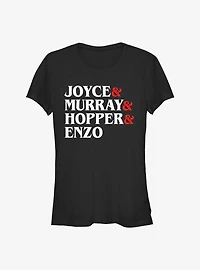 Stranger Things Joyce & Murray Hopper Enzo Girls T-Shirt