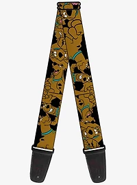 Scooby-Doo Stacked Close Up Guitar Strap