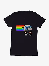 Nyan Cat Biker Womens T-Shirt