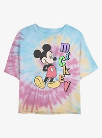 Disney Mickey Mouse Name Tie Dye Crop Girls T-Shirt