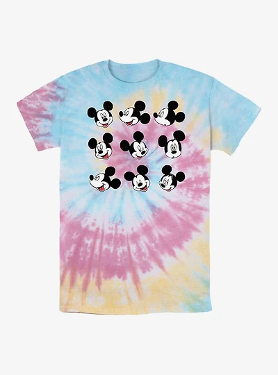Disney Mickey Mouse Expressions Tie Dye T-Shirt