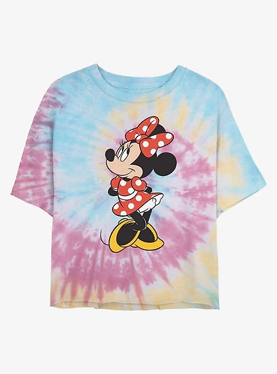 Disney Minnie Mouse Classic Minnie Tie Dye Crop Girls T-Shirt