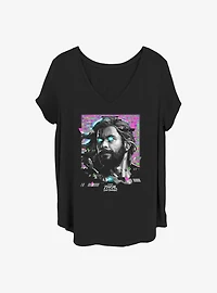 Marvel Thor: Love and Thunder Glitch Thor Girls T-Shirt Plus Size