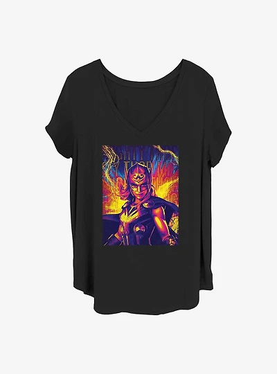 Marvel Thor: Love and Thunder Mighty Hero Lightning Girls T-Shirt Plus Size