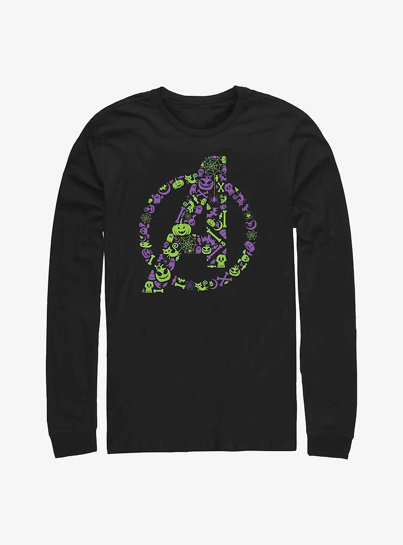 Marvel Avengers Halloween Logo Long-Sleeve T-Shirt