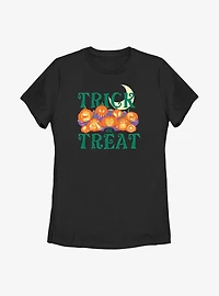 Marvel Avengers Pumpkins Trick Or Treat Womens T-Shirt