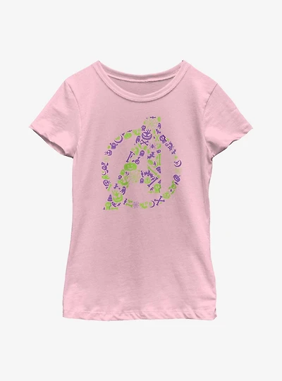 Marvel Avengers Halloween Logo Youth Girls T-Shirt