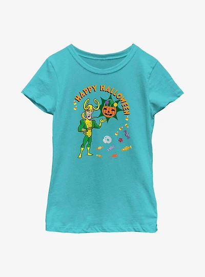 Marvel Loki Happy Halloween Youth Girls T-Shirt