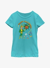 Marvel Loki Happy Halloween Youth Girls T-Shirt