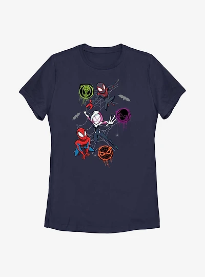 Marvel Spider-Man Trio Spifderverse Womens T-Shirt