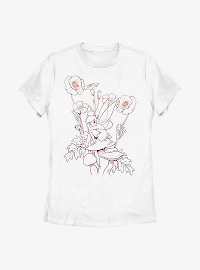 Disney Tinker Bell Fall Mushroom Womens T-Shirt