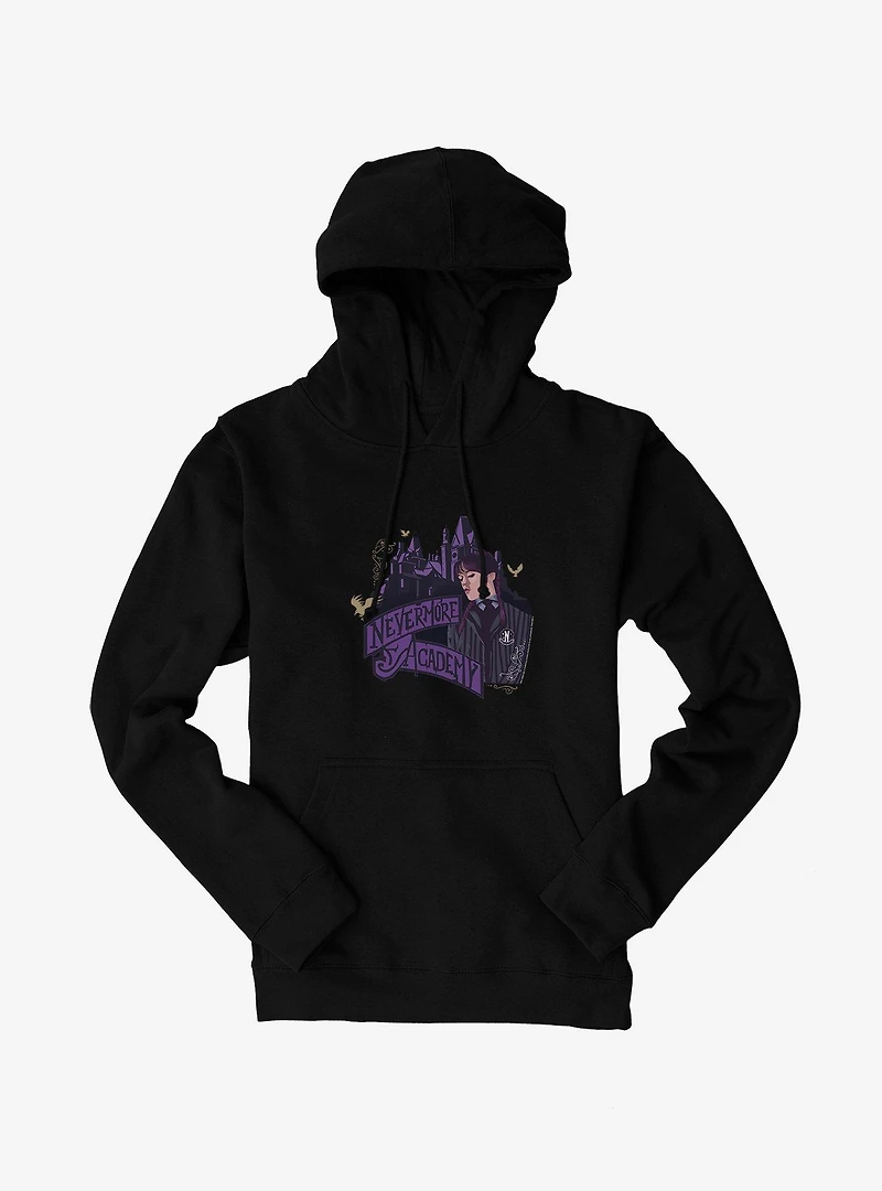 Wednesday Nevermore Academy Building Hoodie