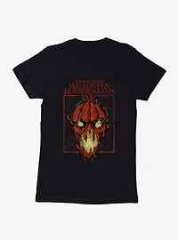 Halloween Horror Nights Pumpkin Face Womens T-Shirt