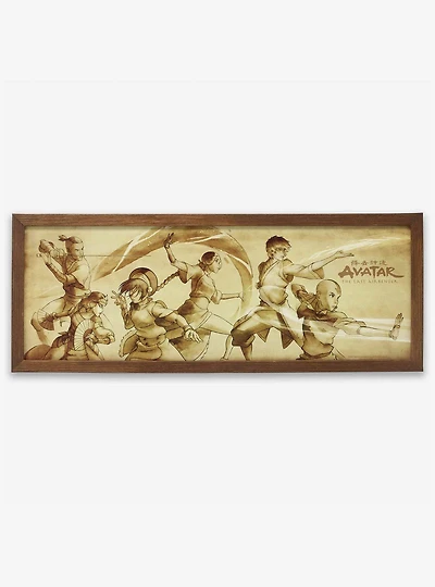 Avatar: The Last Airbender Action Scene Framed Wood Wall Decor