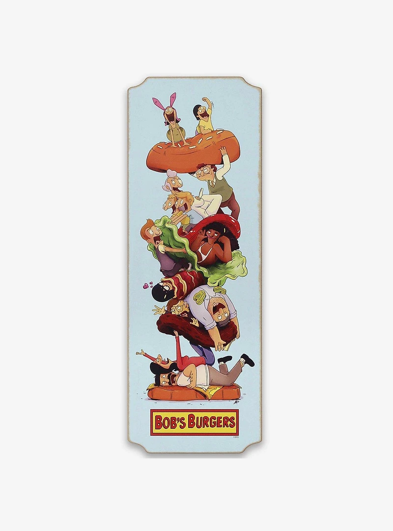Bob's Burgers Character Group Vertical Wood Sign Wall Decor