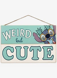 Disney Lilo & Stitch Weird But Cute Hanging Wood Wall Decor