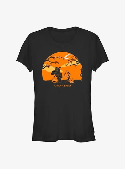 Cartoon Network Cow and Chicken Haunt Girls T-Shirt