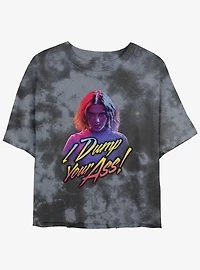 Stranger Things I Dump You Mineral Wash Crop Girls T-Shirt