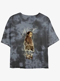 Stranger Things Max Badge Mineral Wash Crop Girls T-Shirt