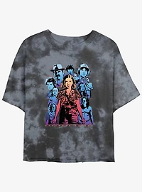 Stranger Things Populous Gaze Mineral Wash Crop Girls T-Shirt