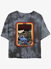 Stranger Things Retro Mash Mineral Wash Crop Girls T-Shirt