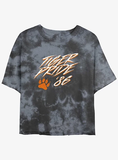 Stranger Things Tiger Pride Mineral Wash Crop Girls T-Shirt