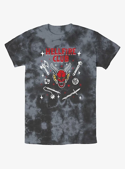 Stranger Things Hellfire Club Mineral Wash T-Shirt