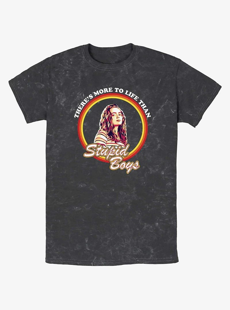 Stranger Things Stupid Boys Mineral Wash T-Shirt