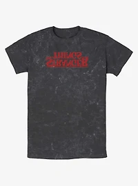 Stranger Things Upside Down Logo Mineral Wash T-Shirt