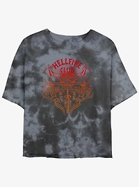 Stranger Things Hellfire Club Choose Your Weapon Mineral Wash Crop Girls T-Shirt