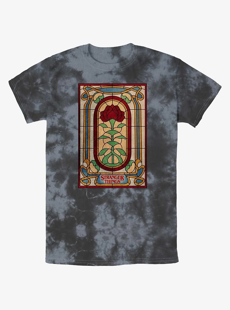 Stranger Things Stained Glass Mineral Wash T-Shirt