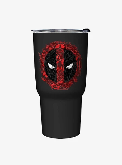 Marvel Deadpool Overlay Logo Travel Mug