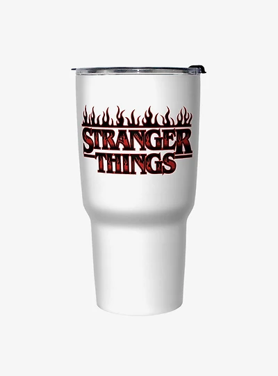 Stranger Things Flame Logo Travel Mug