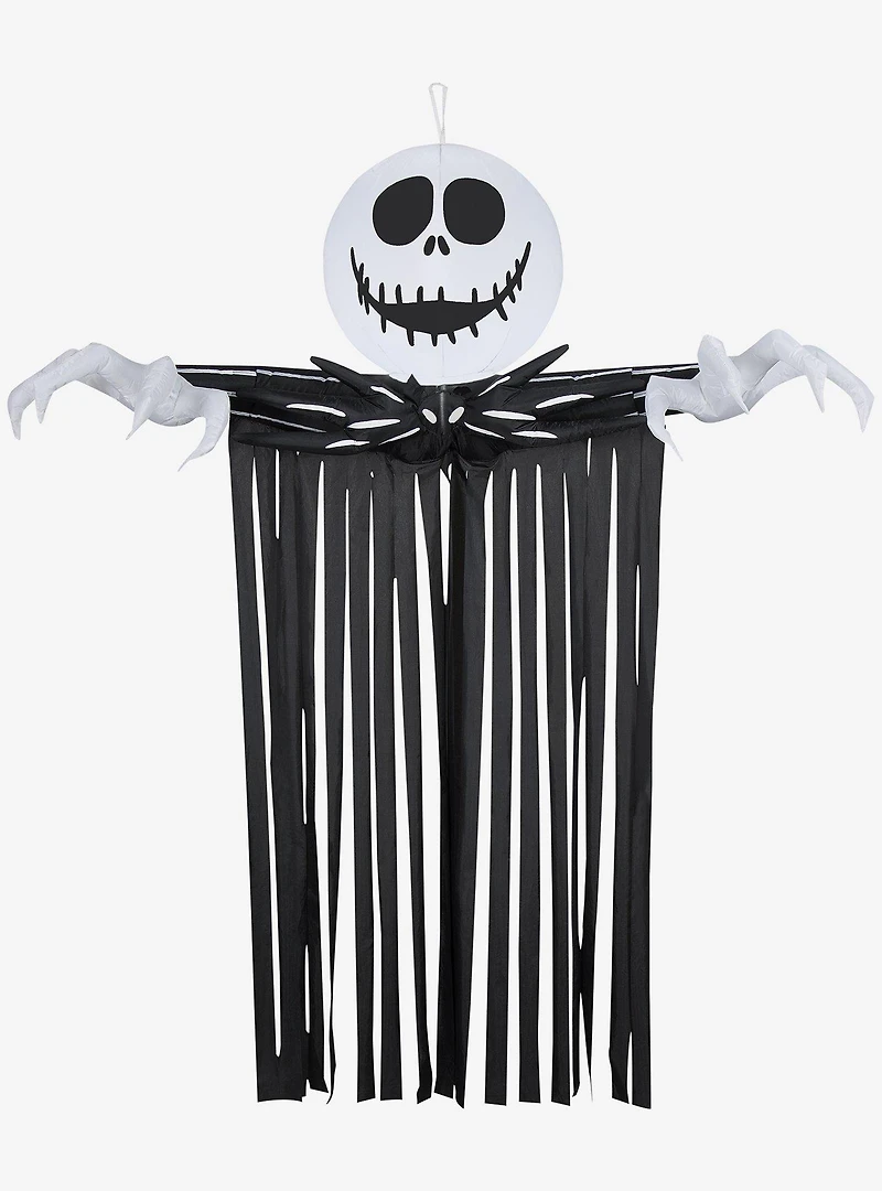 The Nightmare Before Christmas Door Hanger Jack Skellington Head With Streamers Airblown