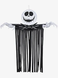 The Nightmare Before Christmas Door Hanger Jack Skellington Head With Streamers Airblown