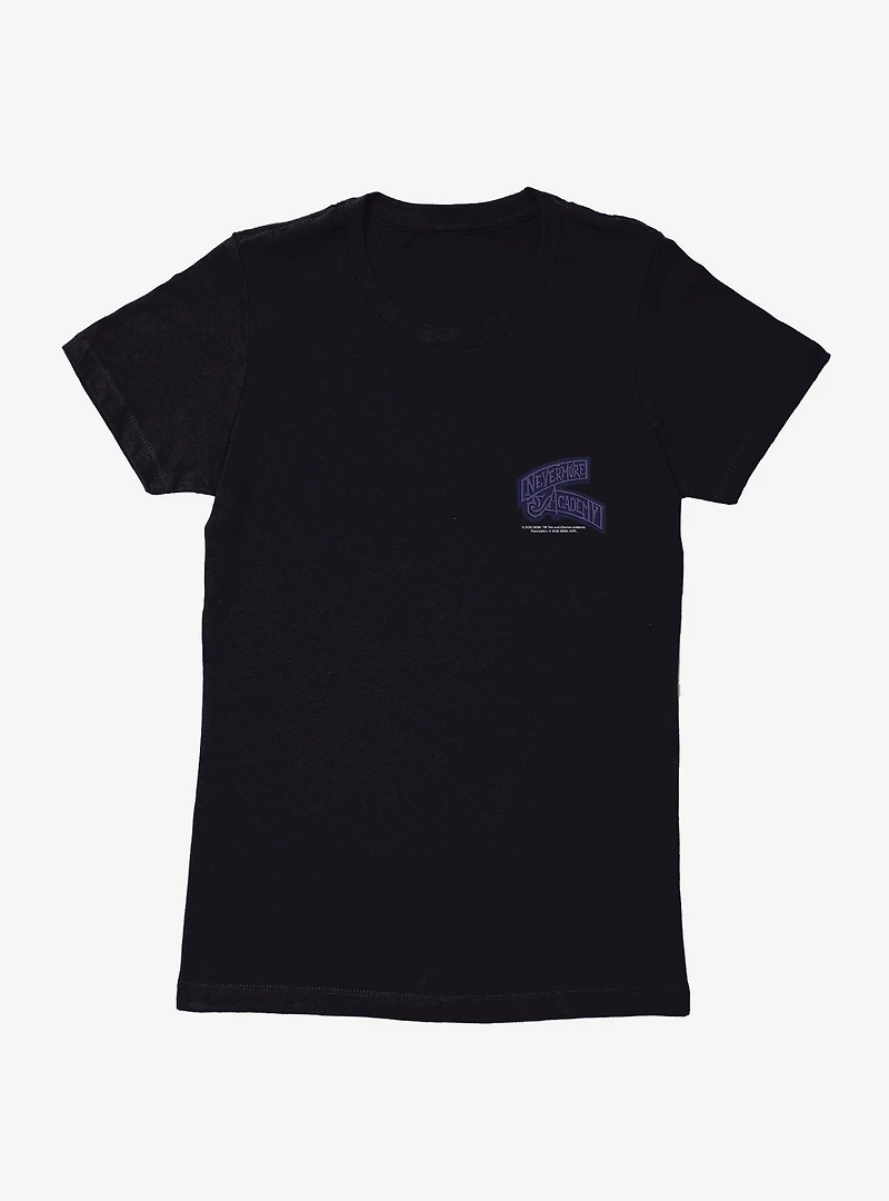 Wednesday Nevermore Academy Pocket Womens T-Shirt