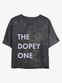Disney Princesses One Dopey Dwarf Mineral Wash Crop Girls T-Shirt