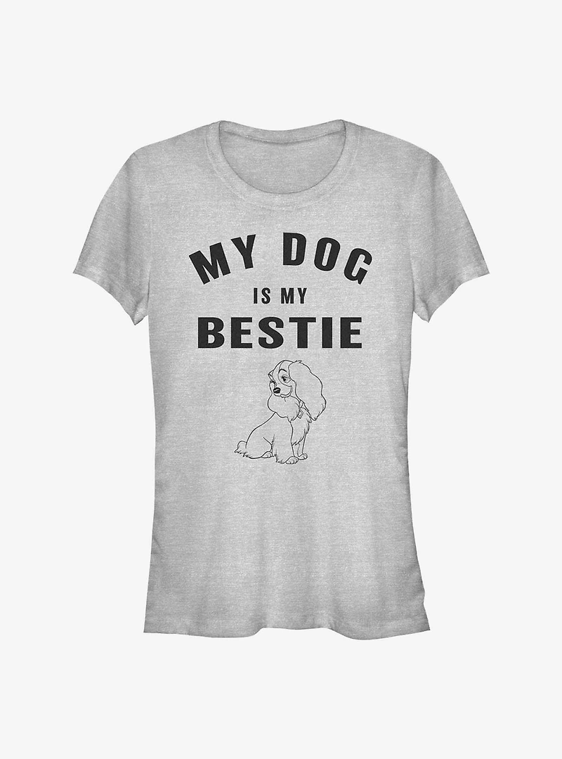 Disney Lady and the Tramp Is My Bestie Girls T-Shirt