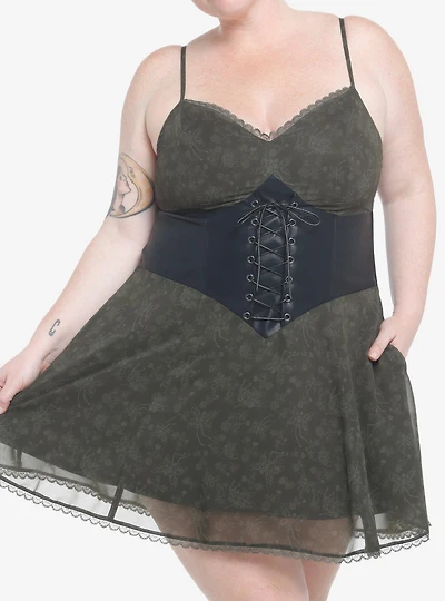 Skeleton Fairy Corset Cami Dress Plus Size