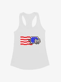 Nyan Cat American Flag Girls Tank
