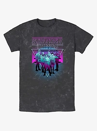 Stranger Things Neon Group Mineral Wash T-Shirt