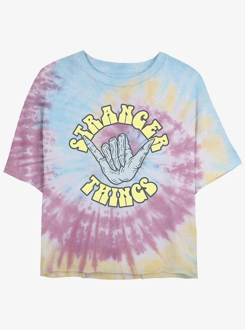 Stranger Things Rad Tie-Dye Womens Crop T-Shirt