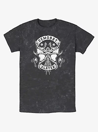 Stranger Things Demobat Slayer Emblem Mineral Wash T-Shirt