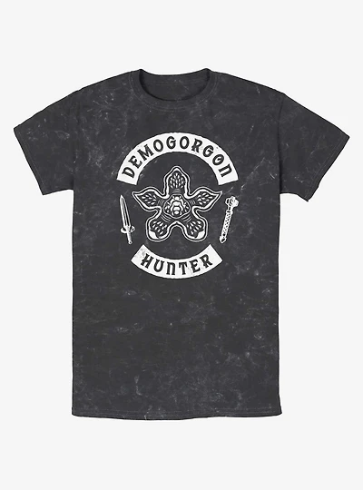 Stranger Things Demogorgon Head Hunter Mineral Wash T-Shirt