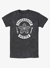 Stranger Things Demogorgon Head Hunter Mineral Wash T-Shirt