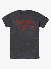 Stranger Things Eddie Munson Corroded Coffin Mineral Wash T-Shirt