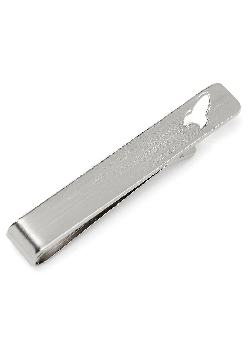 Disney Pixar Buzz Lightyear Cutout Hidden Message Silver Tie Bar